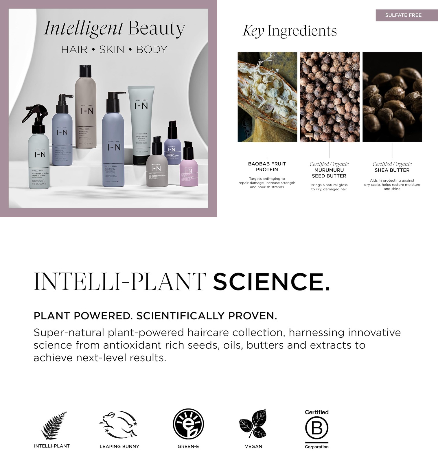 Intelligent Nutrients organic hair care product