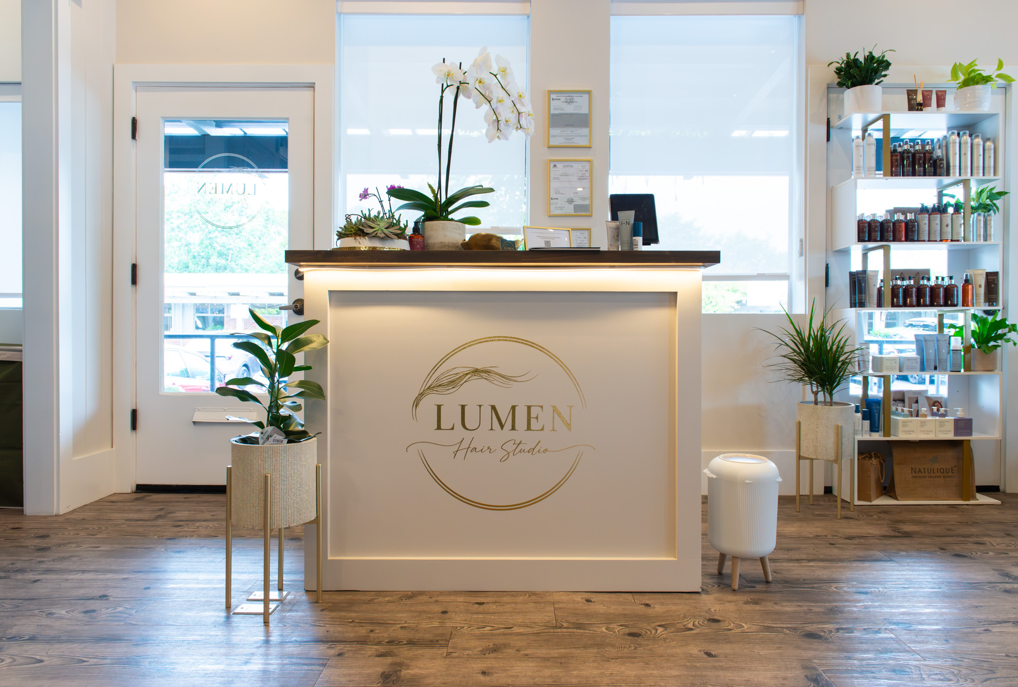 Lumen Hair Studio front desk - Mill Valley CA