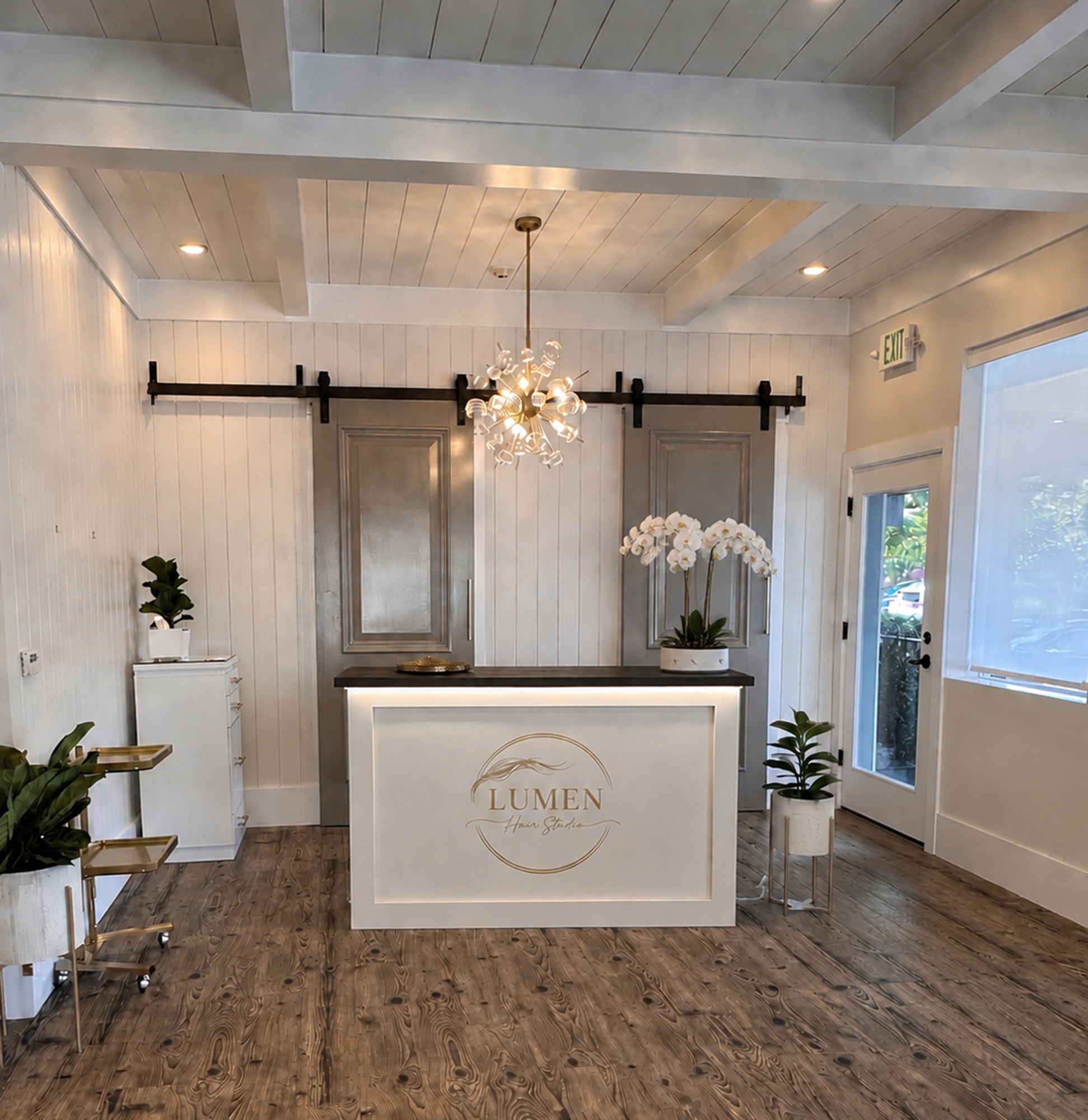 Salon chair and styling station